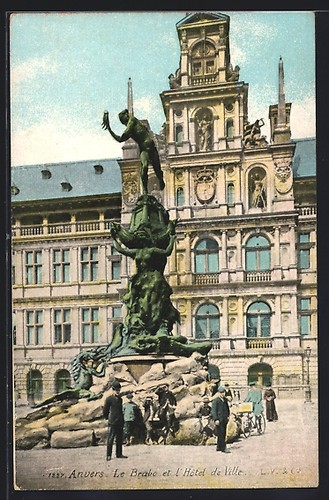 Cpa anvers brabo - anvers,,