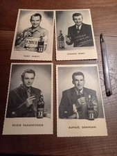 Lot de 4 cartes postales anciennes publicitaires St Raphaël cyclistes célèbres