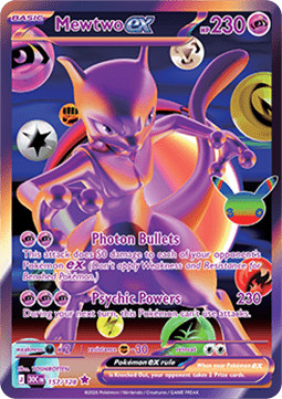 Pokémon mewtwo ex - mewtwo, 157)