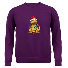 Pogona Noël Lumières - Enfants Capuche / Pull - Dragons Lézard Reptile
