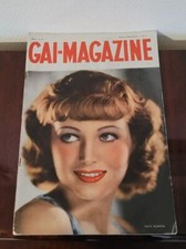 Ancienne Revue Mensuelle GAI-MAGAZINE Mensuel Érotique n°3 Octobre 1939