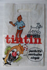 #Tintin# ancien Sac en plastique / Pochette exclusive cirque / nouveau Tintin
