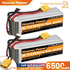 2pcs 22.2V 6500mAh 6S LiPo
