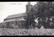 DOUZIES prés de MAUBEUGE (59) MONUMENT aux MORTS & EGLISE en 1937