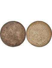 France Louis XIV - Ecu Argent aux Palmes -1693 T Nantes, réformé