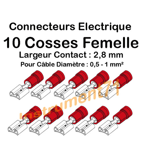 Cosses femelle 8 mm - cosses, 2,8