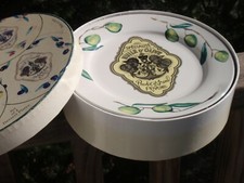 SET OF 4 DESSERT PLATES ROSANNA 8 INCH  HUILE D'OLIVE 