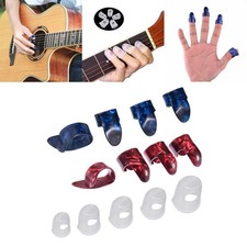 13 pièces celluloïd & Silicone doigt ongles Banjo ukulélé médiator
