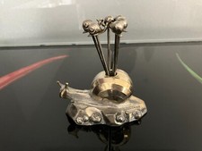 Escargot porte piques art déco en métal chromé signé Gouaille