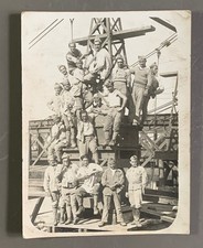 CARTE PHOTO construction pont