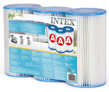 Lot De 3 Cartouches De Filtration INTEX Type A Épurateur Jardin Piscine Pompe