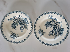 Assiettes chardons, 2 exemplaires,  porcelaine opaque de Gien, Terre de Fer