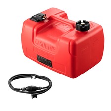 VEVOR Réservoir de carburant pour bateau hors-bord marin portable 12L avec tuyau
