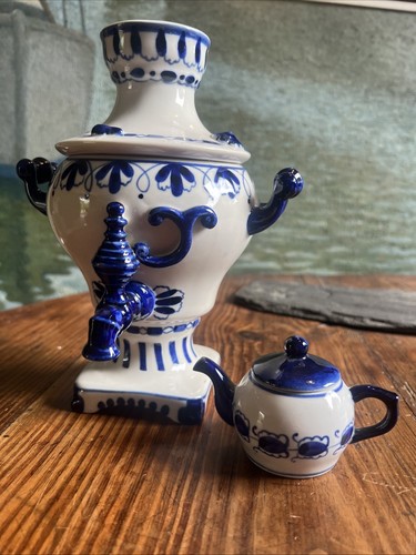 Samovar porcelaine peinte - porcelaine,