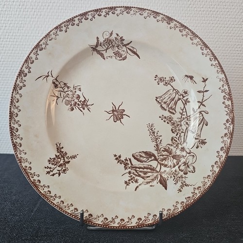 Plat rond fleurs champs - plat,