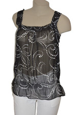 KOOKAI TOP HAUT NOIR A POIS