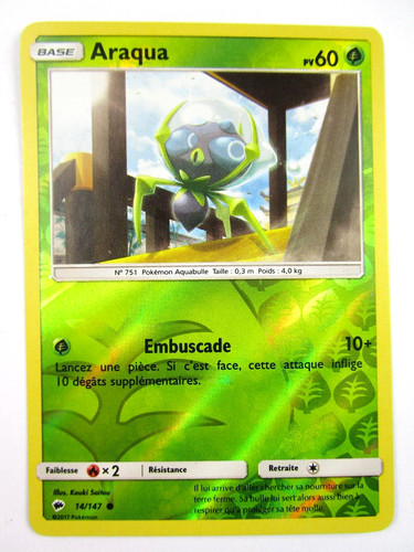 Carte pokémon araqua reverse - carte,
