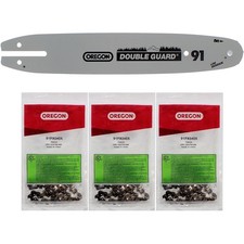 Guide 10 pouces avec lot de 3 chaînes 40 maillons OREGON pour tronçonneuse GT EL