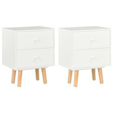 Tables de Chevet Armoires de Nuit Chambre Maison 2 pcs Bois de Pin Massif vidaXL