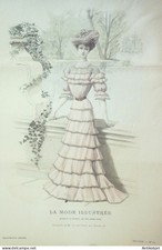 Gravure Mode illustree 1902 #