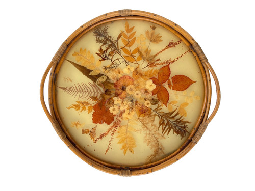 Plateau rond rotin - , &