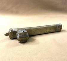 ancien encrier plumier bronze