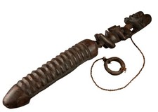 Guiro Africain  Statue anthropomorphe Instrument de musique 53 cm #389