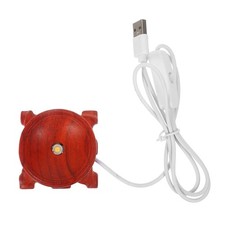  2 Pcs Socle Lumineux Led En Bois Rond Présentoir D'art Base De Boule Cristal