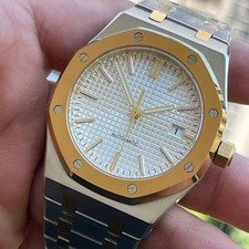 Seiko Mod Royal Oak White Gold