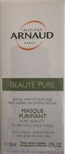Masque Purifiant Institut ARNAUD PARIS Beauté Pure -Argiles Verte & Blanche Neuf