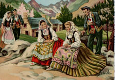 Carte postale Illustrateur Merlo - Les Pyrénées - La Bigorre.