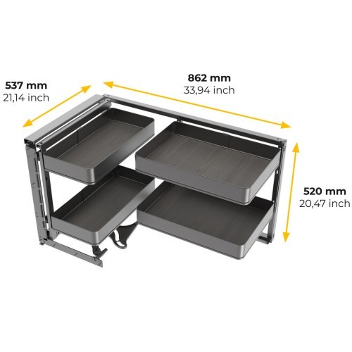 Chariot angle extractible - d'angle,