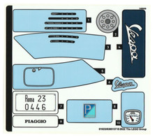 LEGO 10298stk01 Vespa 125 Sticker Sheet for Set 10298 - (01023/6385137)