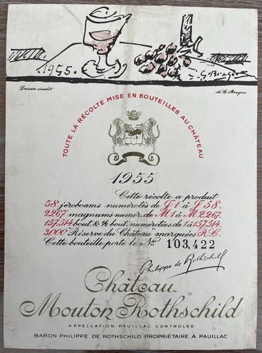 étiquette château mouton - Étiquette,