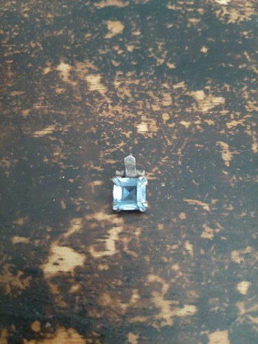 Pendentif argent brillant bleu - argent,