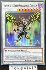 Carte YU-GI-OH! ESPRIT DE LA TERRE SERVANT GEO GRYPHON MZMI-FR033 SR NEUF