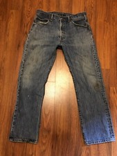Mens Levis 501 XX Straight  Button Fly Distressed Dirt Paint Stained Jeans 33x30