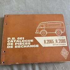 Catalogue pieces Rechanges RENAULT PR 661 R 2065 2086 1000 1400 ESSENCE