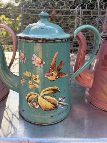 Ancienne cafetière émaillée - ancienne,