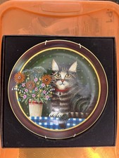 Assiette Chat de Collection  1977 En Porcelaine Anna Perenna