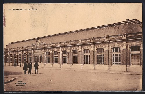 Cpa jeumont gare 1938 - gare,