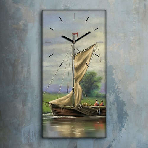 Horloge murale sur toile 30x60