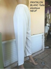  PANTACOURT FLUIDE D'ETE BLANC TAILLE EXTENSIBLE100 % VISCOSE  T M 38/40/42
