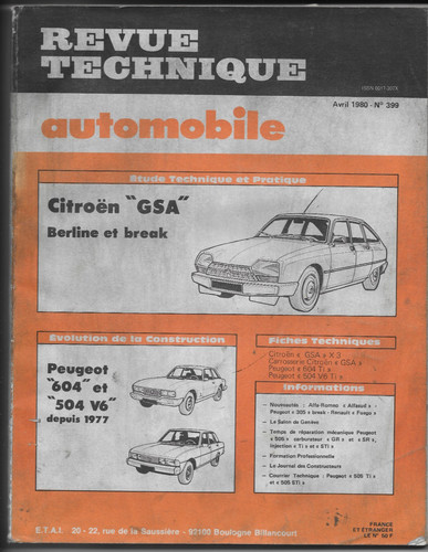 Revue technique automobile - revue,