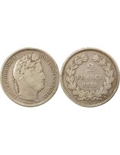 France Louis Philippe I - 2 Francs Argent - 1835 D Lyon