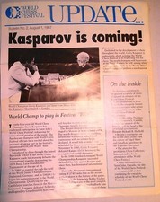 World Chess Festival Bulletin #2,1987 - Kasparov Is Nouvelle! Saint John,Canada