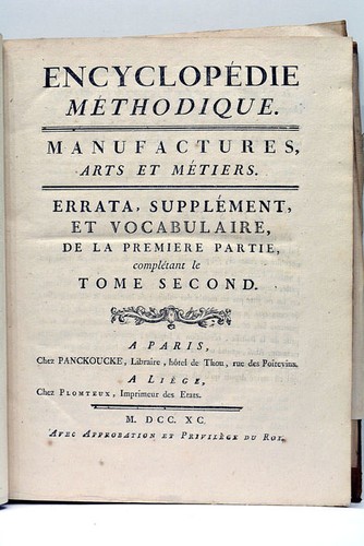 Encyclopédie méthodique - encyclopÉdie,
