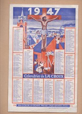 Calendrier 1947 la croix - calendrier,