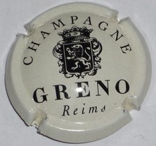Capsule de Champagne :  GRENO , Quart blanc cassé et noir  , n°5