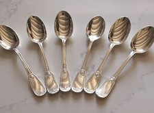 Puiforcat   6 Cuillères à MOCA en Métal Argenté Jean EmilePuiforcat